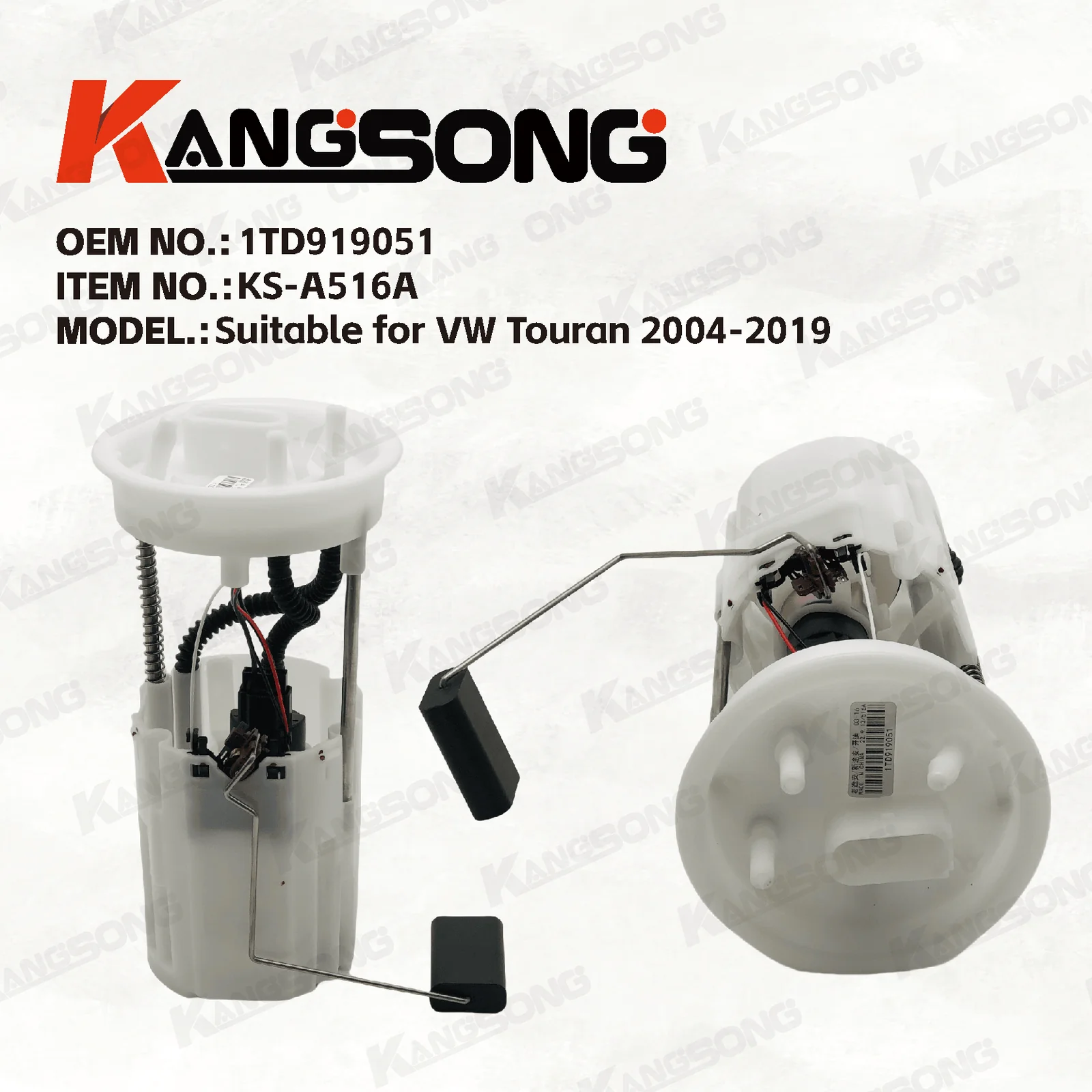 Fuel pump assembly photographed for packing-list and flange inspection