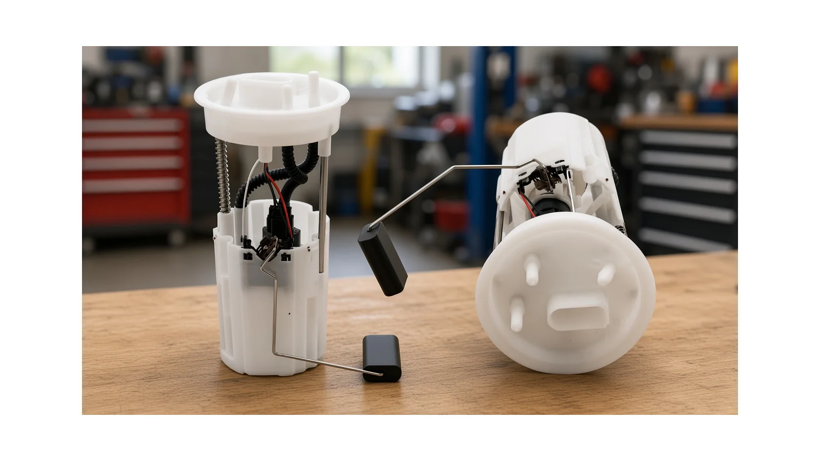 How to Choose an Electric Fuel Pump Assembly Electric fuel pump assembly on a workshop bench ready for OE matching