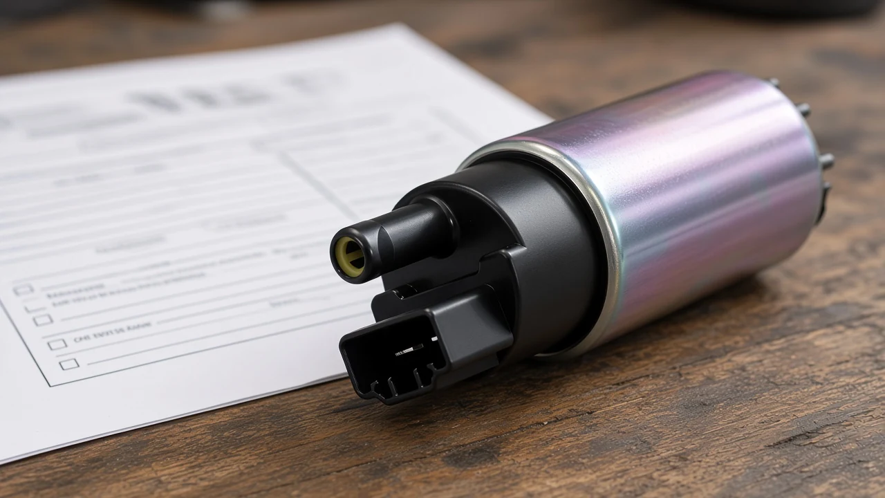 How to Choose an Electric Inline Fuel Pump Close-up of an electric fuel pump connector and outlet ready for fitment checks