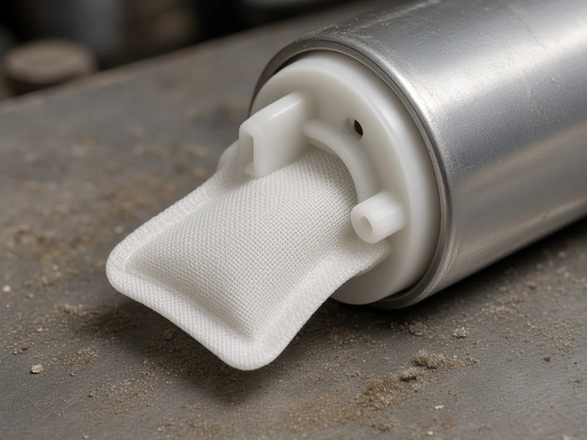 Electric Fuel Pump Parts Explained for Module Buyers Fuel pump inlet strainer sock on an electric in-tank pump