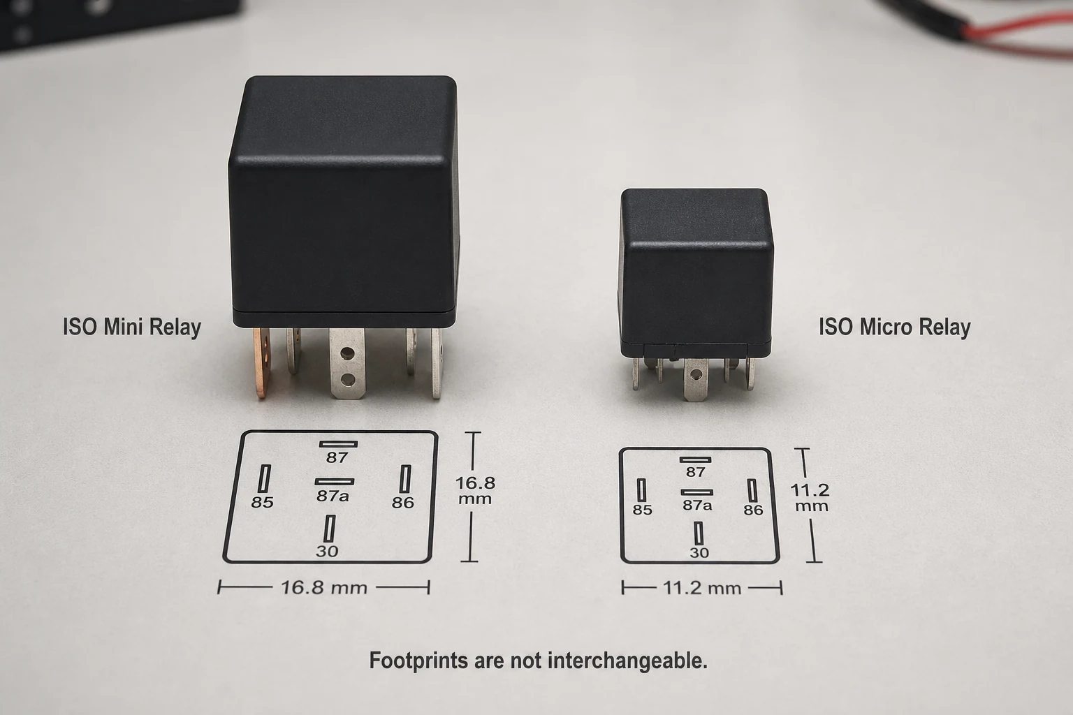 ISO mini cube versus ISO micro relay form factor comparison