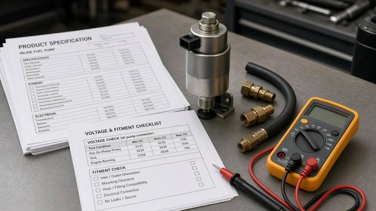 How to Choose a 6 Volt Inline Fuel Pump Fuel pump listing checklist for voltage ground and hose size