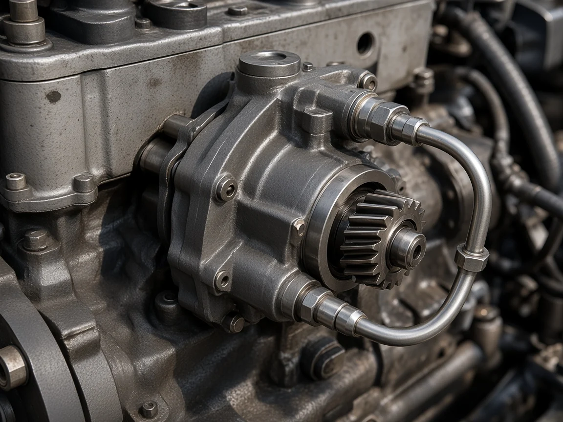 Cam-driven diesel inline injection pump with a steel line for each cylinder