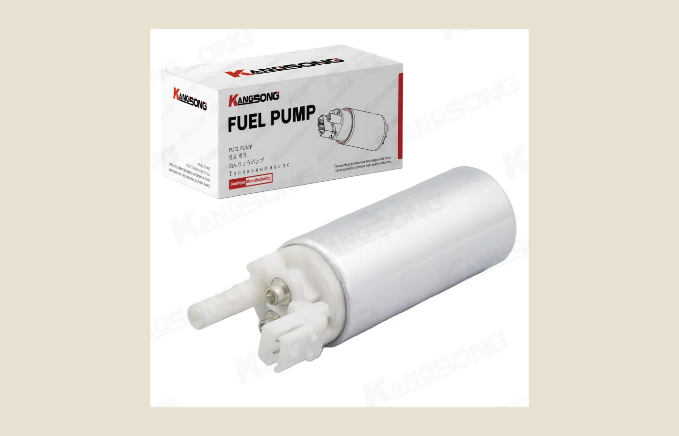 Which Fuel Pump Gasket the Purchase Order Has to Name Kangsong electric fuel pump beside its fuel-pump carton for a purchase-order seal check