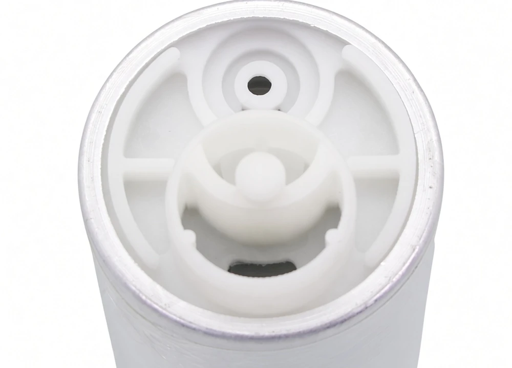 What a fuel pump housing line is allowed to name Outlet end of an electric canister, the motor carton that can ship without the housing