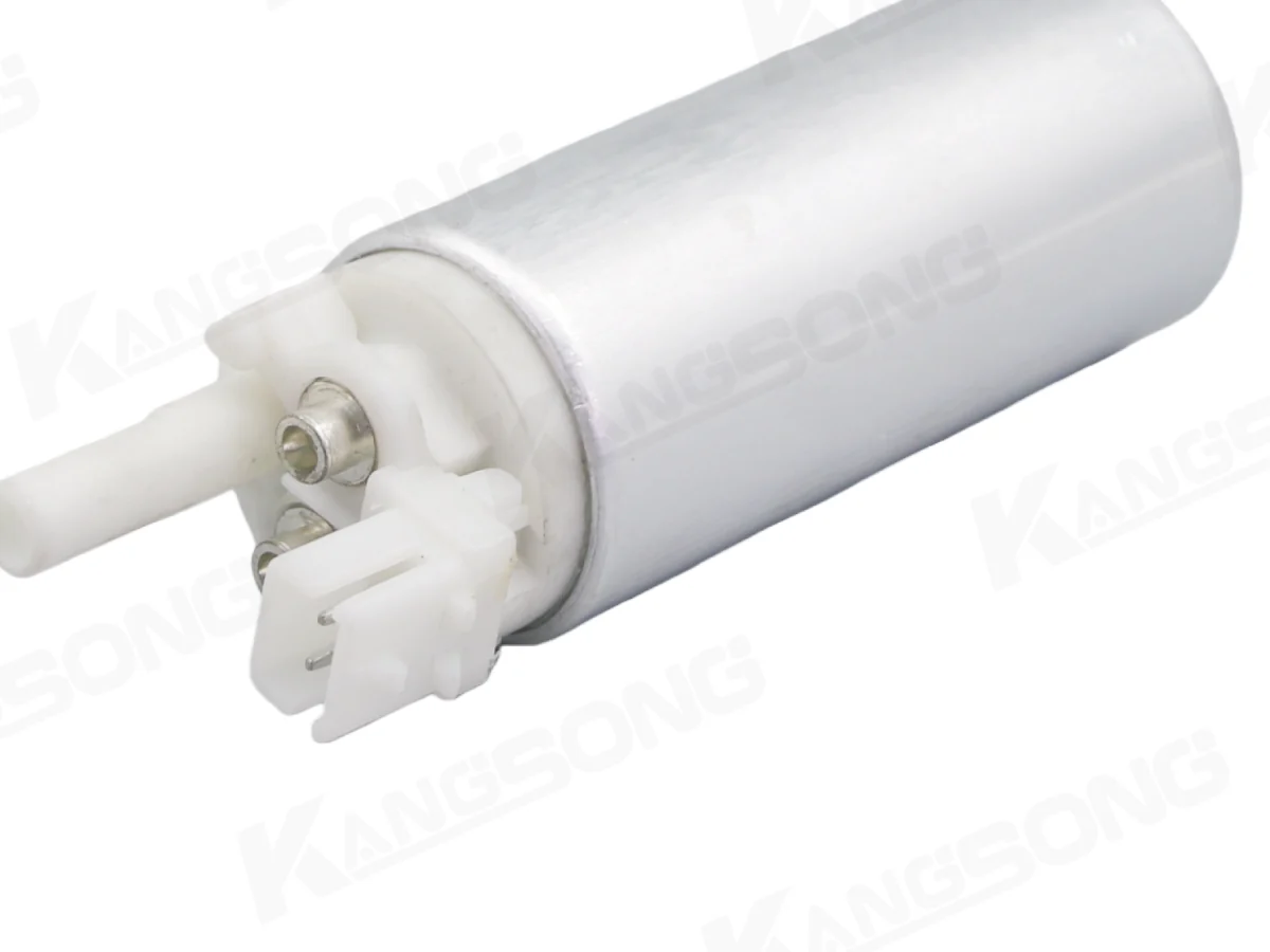 Close view of the electric supply pump inlet tube and electrical connector