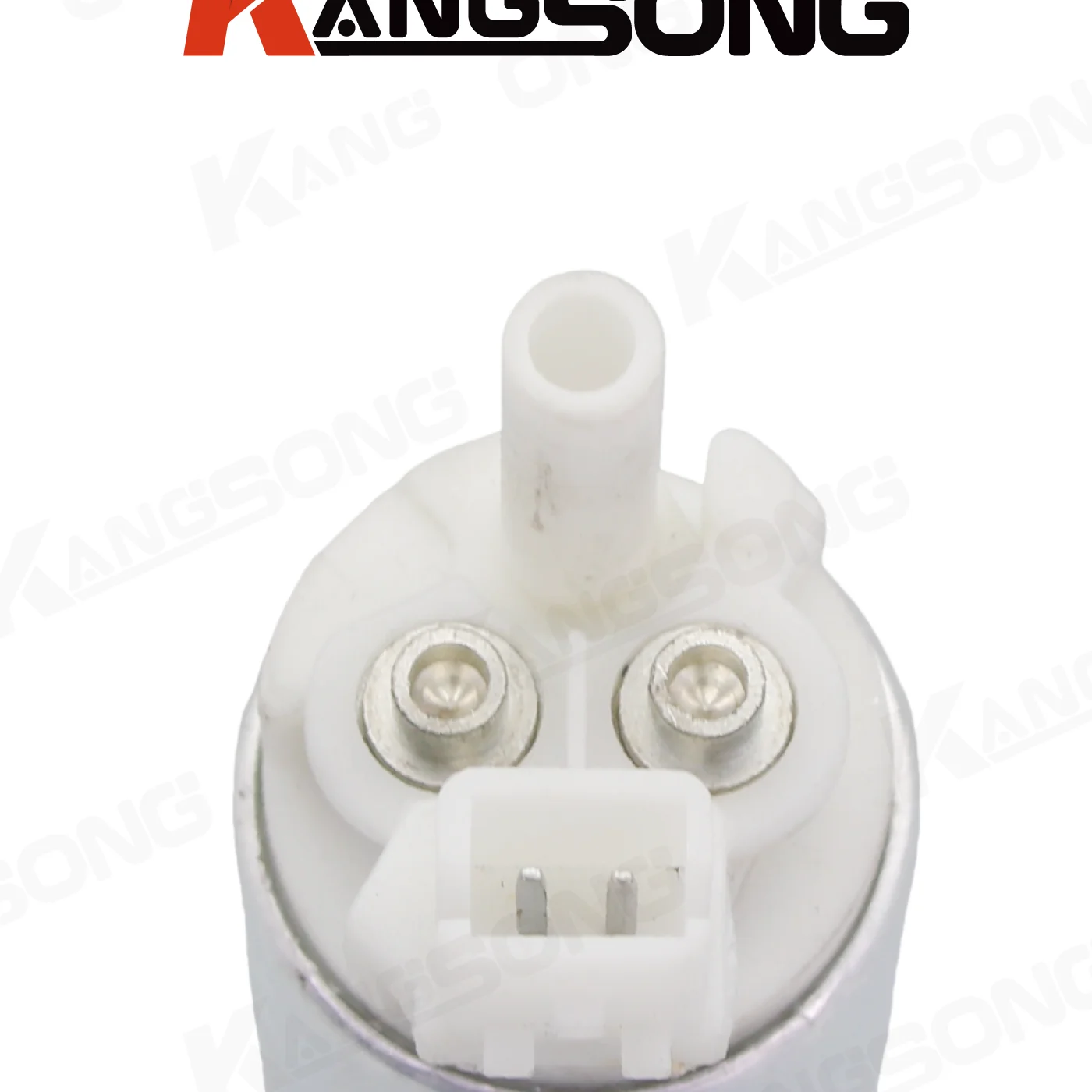 Inline Fuel Pump Check Valve: Inside the Pump or a Separate Fitting? Kangsong electric fuel pump housing detail used as hardware context; photo does not depict a check valve cartridge