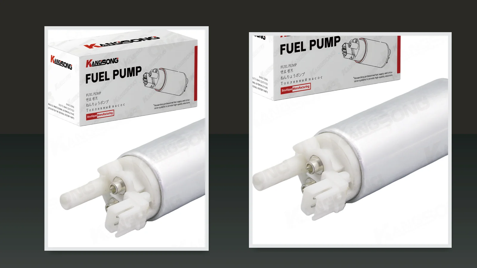 Which RV Electric Fuel Pump Job Does Your Coach Actually Have? Electric fuel pump kit hardware standing in for a chassis module that may carry a generator pickup tube
